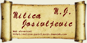 Milica Josivljević vizit kartica